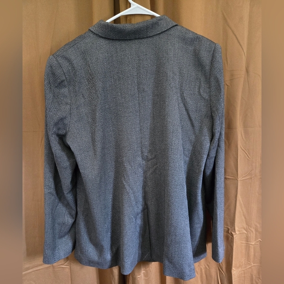 LOFT Outlet Womens Plus Gray Blazer Size 16 - Picture 3 of 4